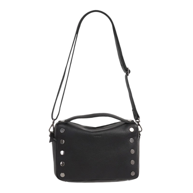 Hammitt Evan Medium Crossbody, Black and Gunmetal Hardware