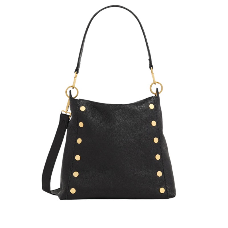 Hammitt Bryant Large Crossbody, Black and Brushed Yellow Gold Hardware