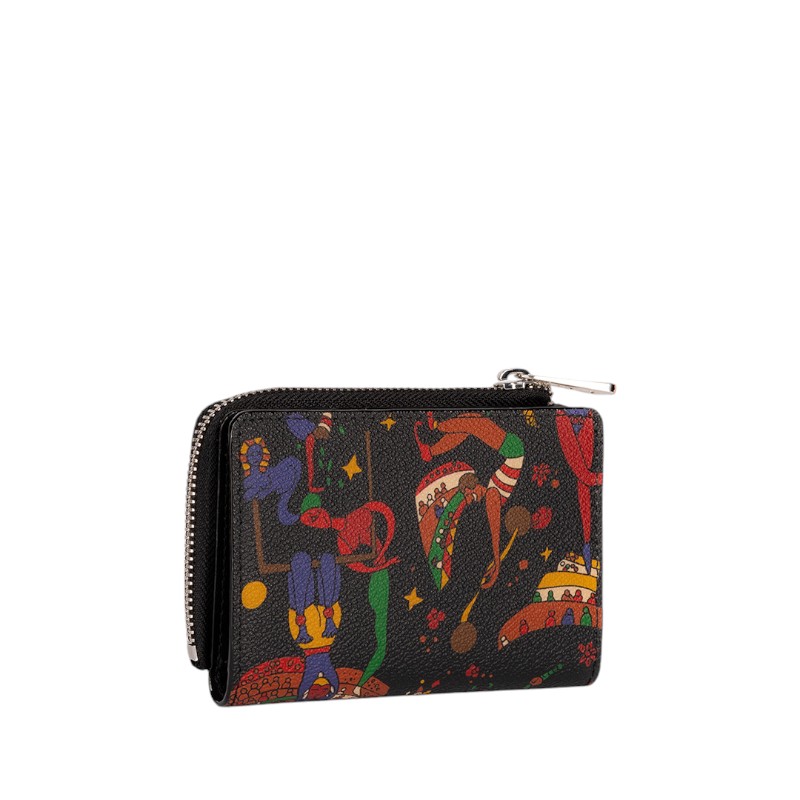 Piero Guidi Magic Circus Portafoglio Donna Wallet, Black