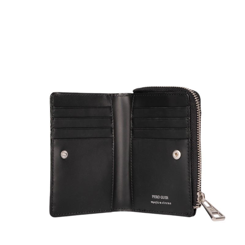 Piero Guidi Magic Circus Portafoglio Donna Wallet, Black