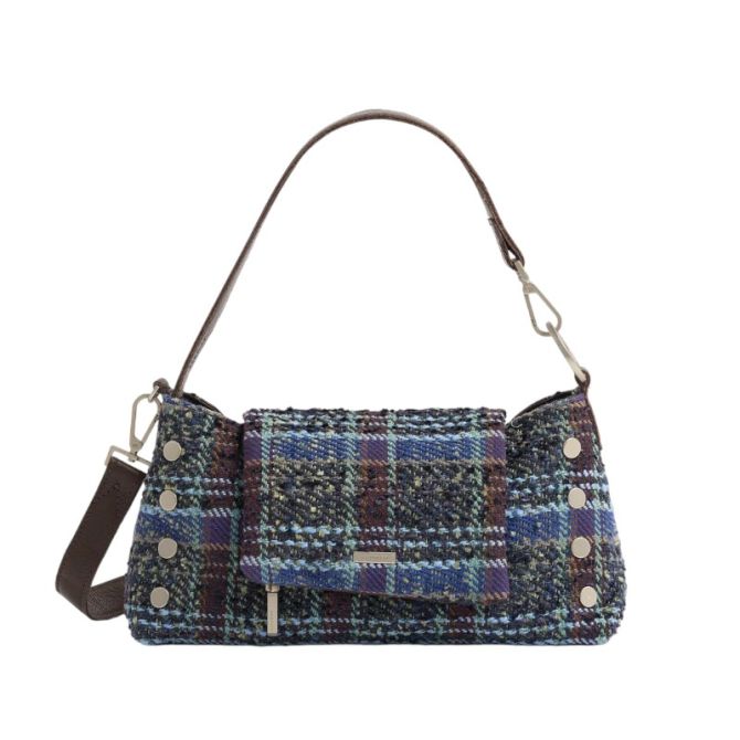 Hammitt VIP Satchel Shoulder Bag, Woven Waltz and Brushed Silver Hardware