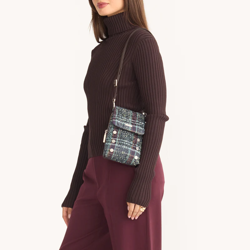 Hammitt VIP Mobile Crossbody, Woven Waltz and Brushed Silver Hardware