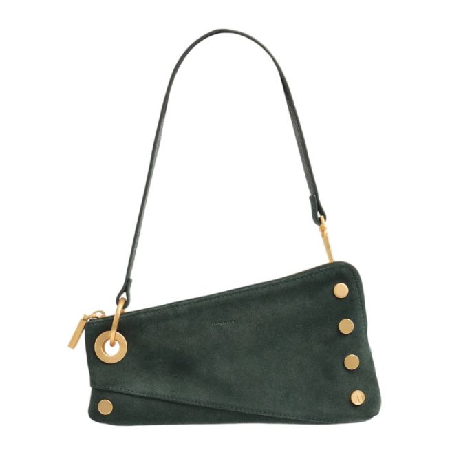 Hammitt Nash Pochette, Green Room Suede and Brushed Yellow Gold Hardware