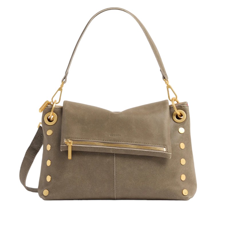 Hammitt VIP Grand Shoulder Bag, Pewter and Brushed Yellow Gold
