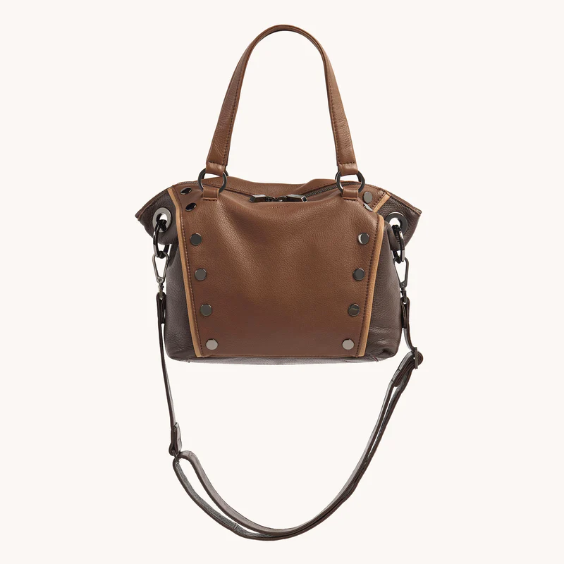 Hammitt Daniel Medium Top Handle Bag, Orchestra Brown and Gunmetal Hardware