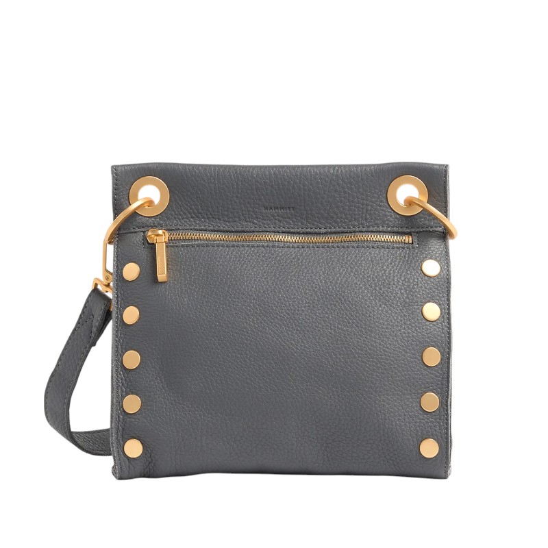 Hammitt Tony Medium Crossbody, Sonnet Grey and Brushed Yellow Gold Hardware
