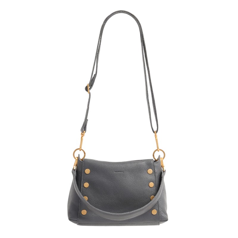 Hammitt Bryant Medium Shoulder Bag, Sonnet Grey and Brushed Yellow Gold Hardware