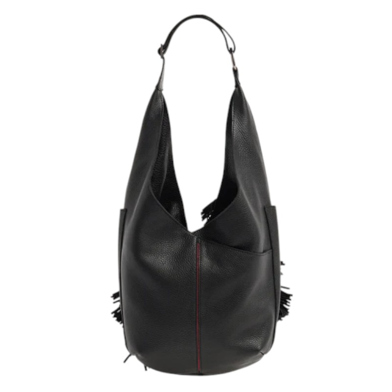 Hammitt Tom Zip Shoulder Bag, Vibrato Fringe and Gunmetal Hardware