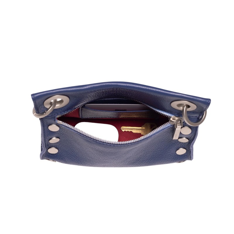 Hammitt Tony Small Crossbody, Jazz Blues and Brushed Silver Hardware