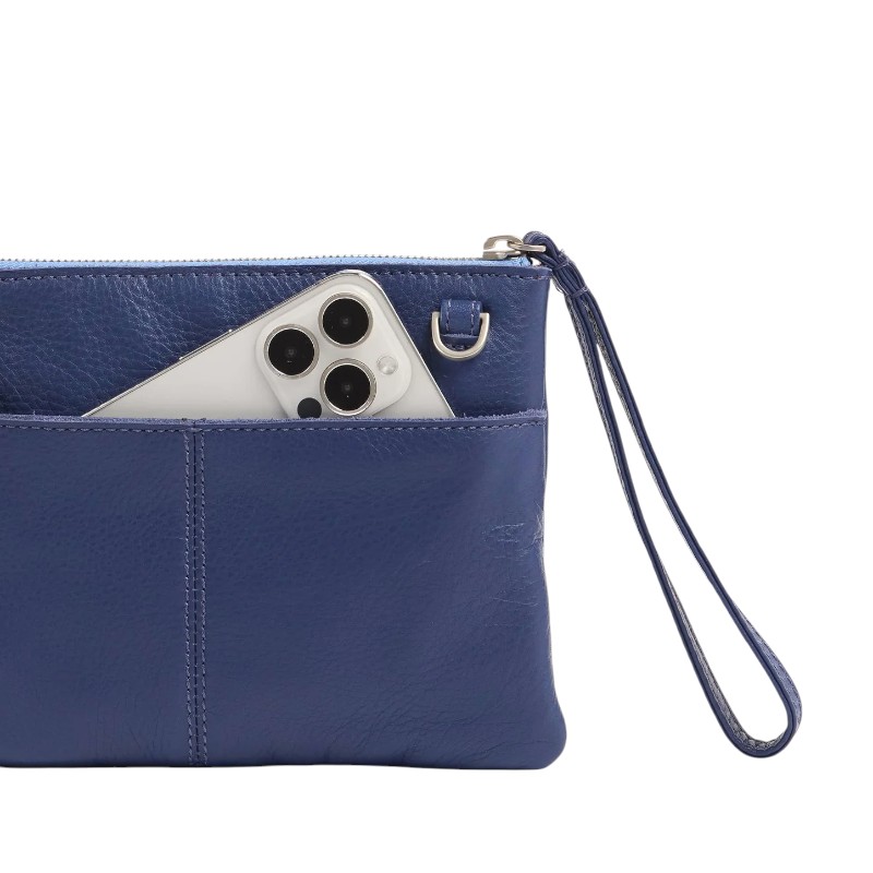 Hammitt Nash Small Wristlet, Jazz Blues and Brushed Silver Hardware