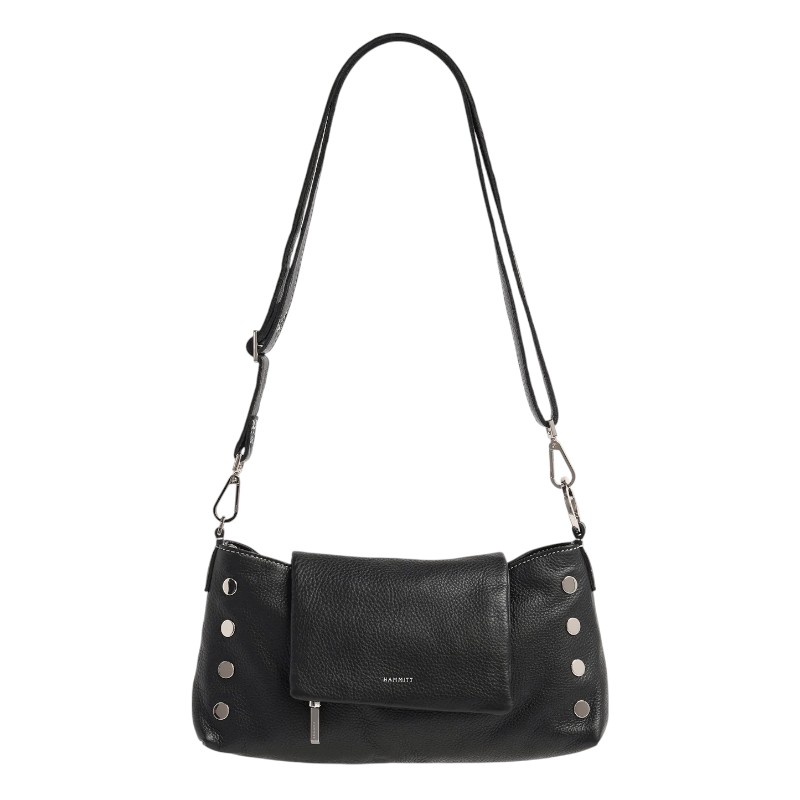 Hammitt VIP Satchel Shoulder Bag, Tempo Black and Silver Hardware