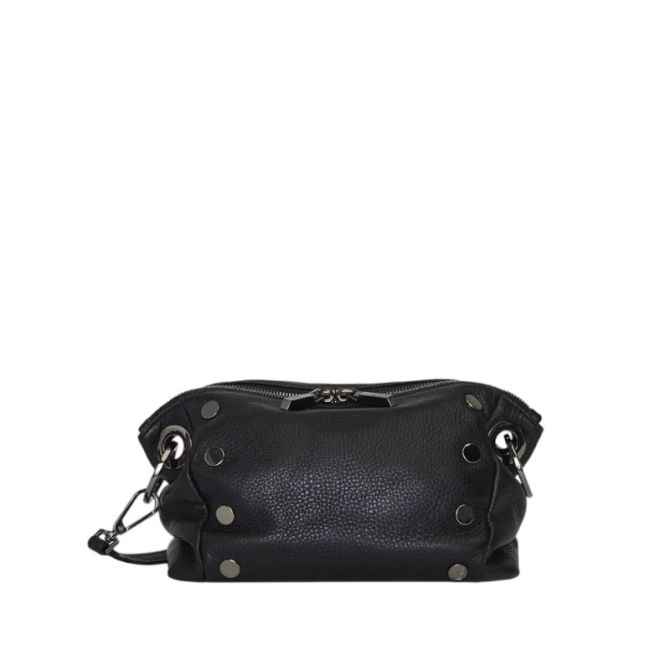 Hammitt Small Daniel Crossbody Clutch, Black and Gunmetal Hardware