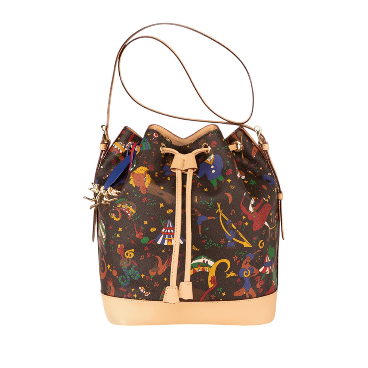 Piero Guidi Magic Circus Sofia Secchiello Bucket Bag, Brown