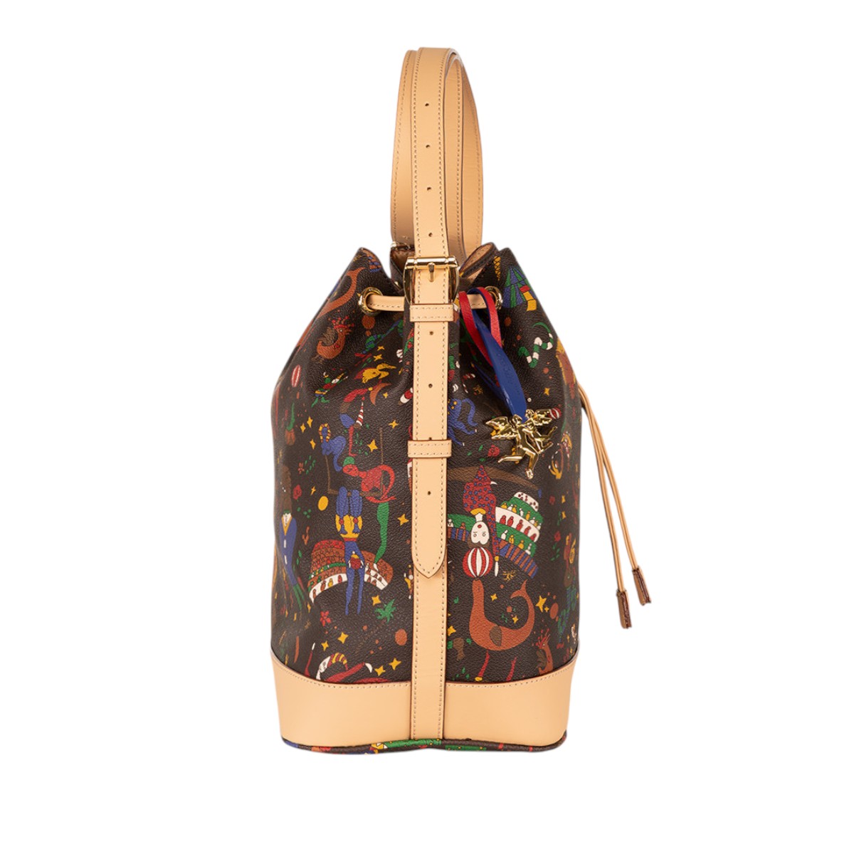 Piero Guidi Magic Circus Sofia Secchiello Bucket Bag, Brown
