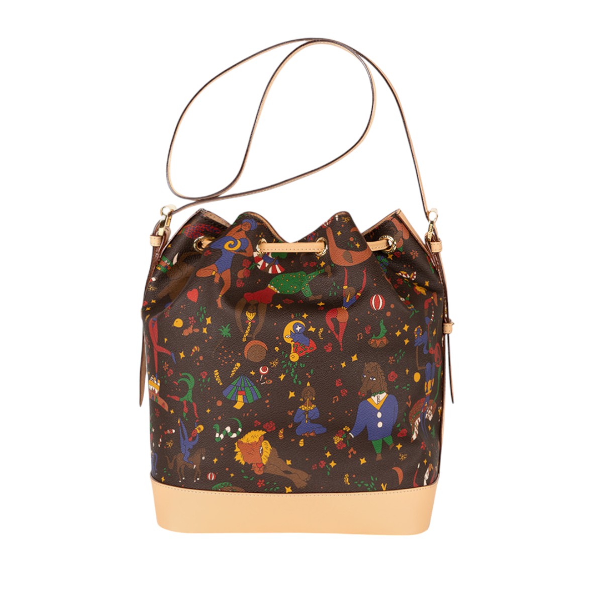 Piero Guidi Magic Circus Sofia Secchiello Bucket Bag, Brown
