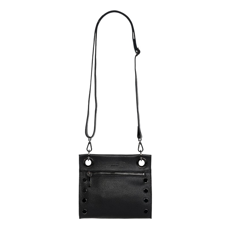 Hammitt Tony Small Crossbody, Black and Gunmetal Hardware