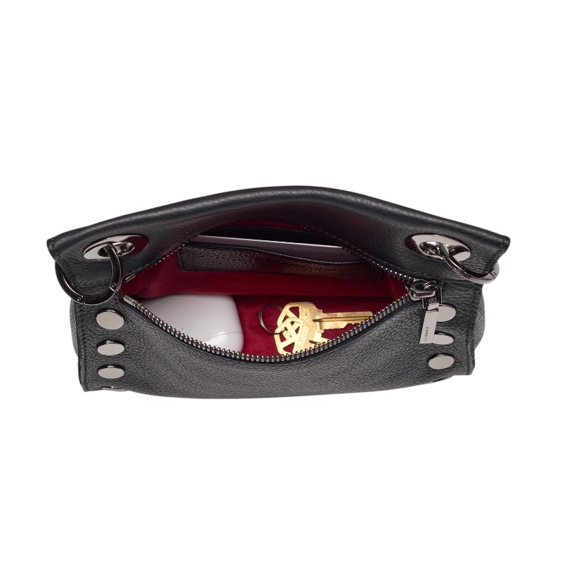 Hammitt Tony Small Crossbody, Black and Gunmetal Hardware