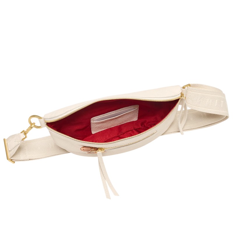 Hammitt Medium Charles Crossbody, Calla Lily White and Brushed Yellow Gold Hardware