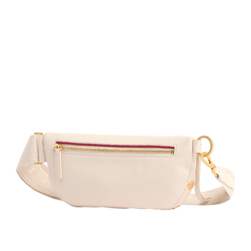 Hammitt Medium Charles Crossbody, Calla Lily White and Brushed Yellow Gold Hardware