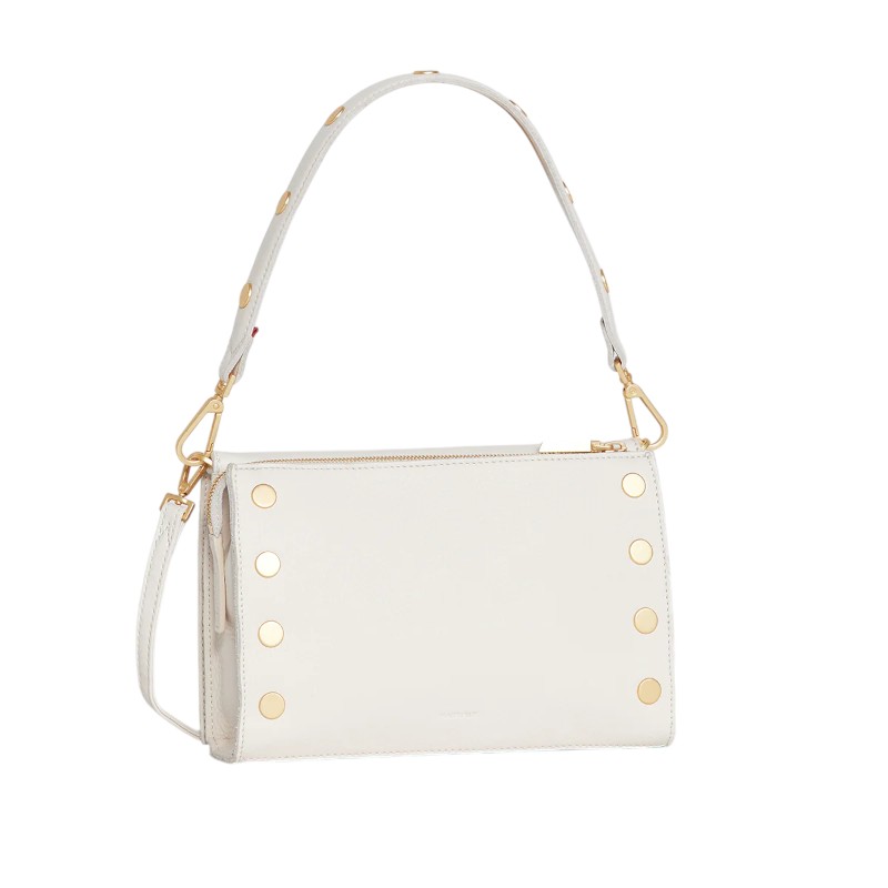 Hammitt Montana Small Clutch, Calla Lily White and Brushed Yellow Gold Hardware