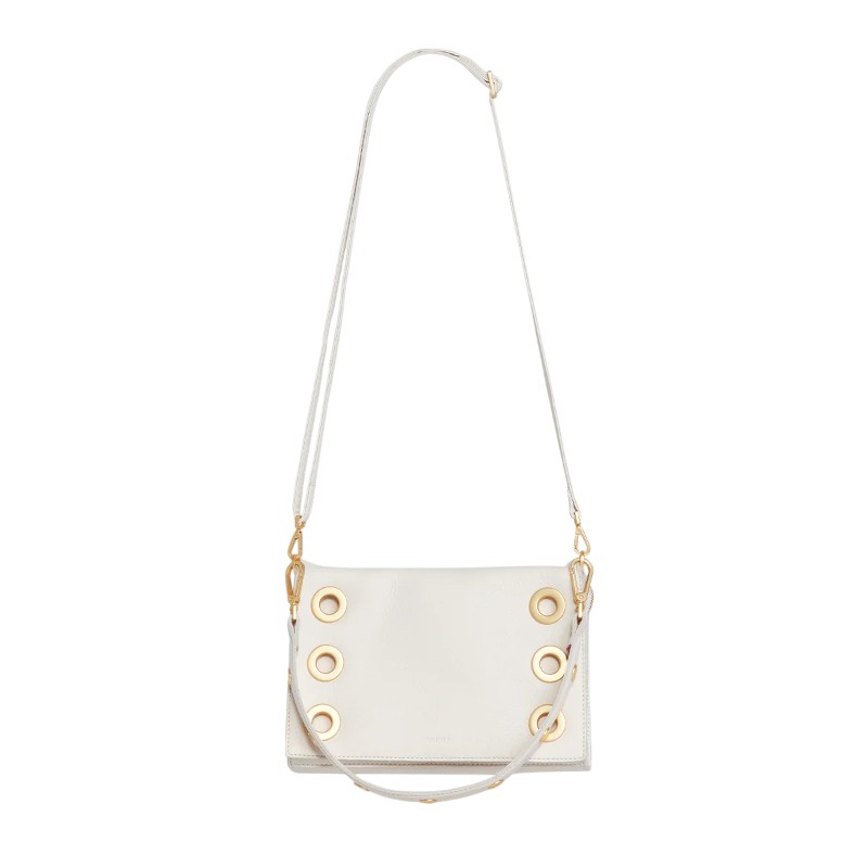 Hammitt Montana Small Clutch, Calla Lily White and Brushed Yellow Gold Hardware