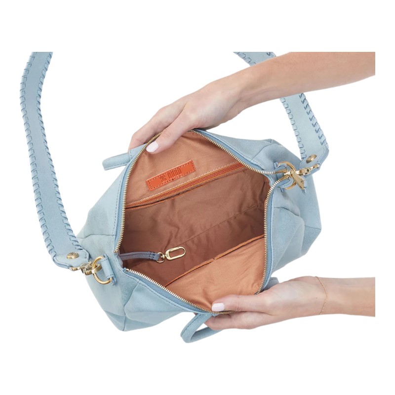 HOBO Sheila Medium Satchel, Sky Buffed Leather