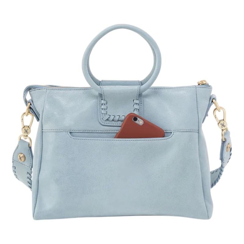 HOBO Sheila Medium Satchel, Sky Buffed Leather