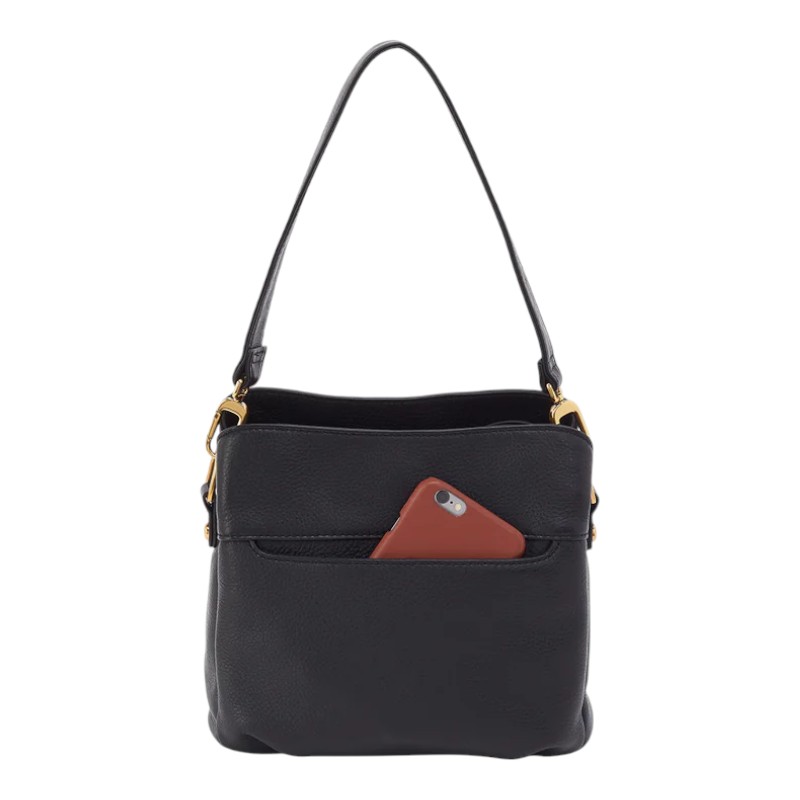 HOBO Starr Convertible Shoulder Bag, Black Pebbled Leather