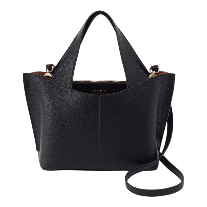 HOBO Vida Small Tote, Black Micro Pebbled Leather