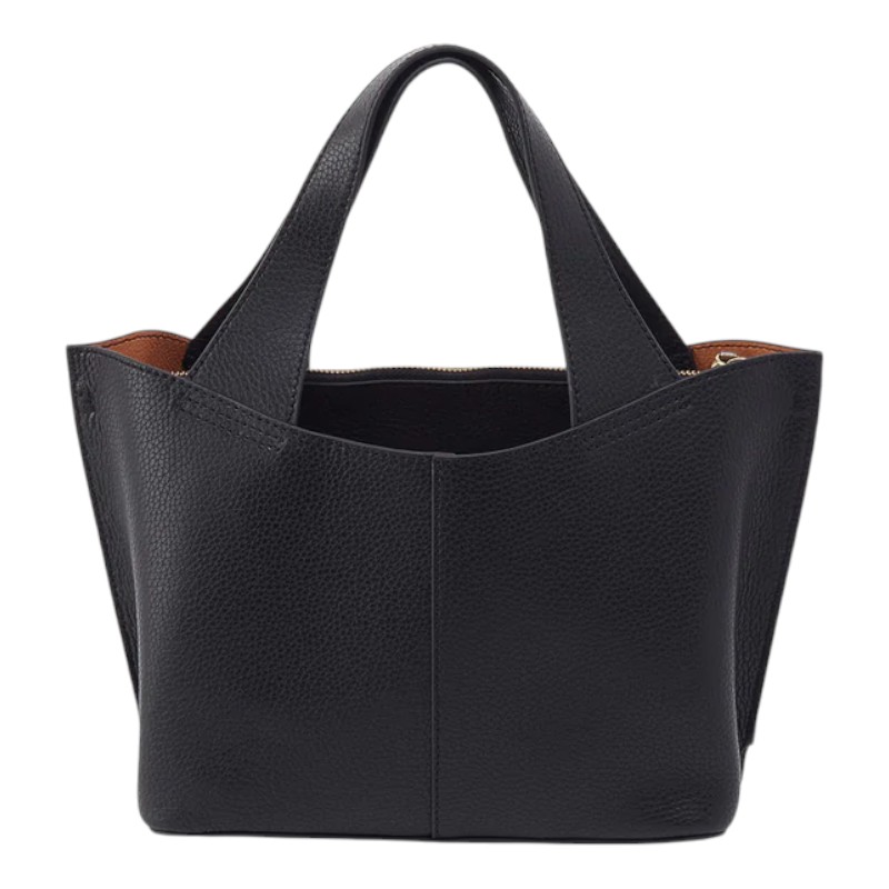 HOBO Vida Small Tote, Black Micro Pebbled Leather