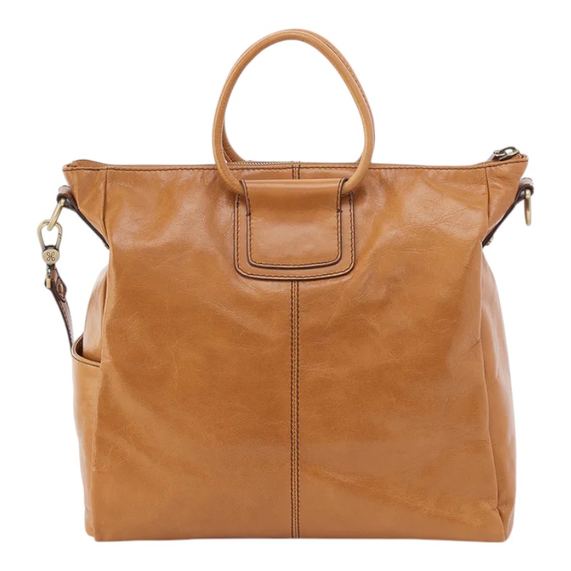 HOBO Sheila Large Satchel, Natural Polished Leather