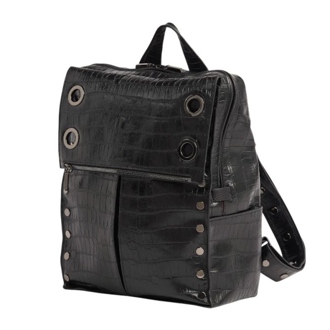 Hammitt Montana XL Backpack, Evening Crocco and Gunmetal Hardware