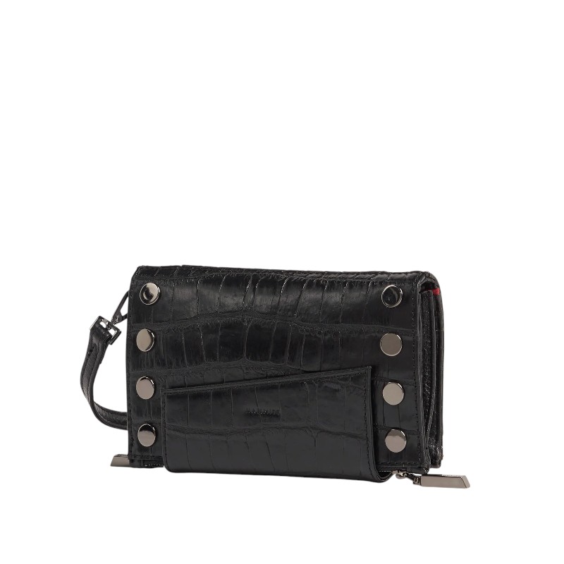 Hammitt Levy Crossbody Clutch, Evening Crocco and Gunmetal Hardware