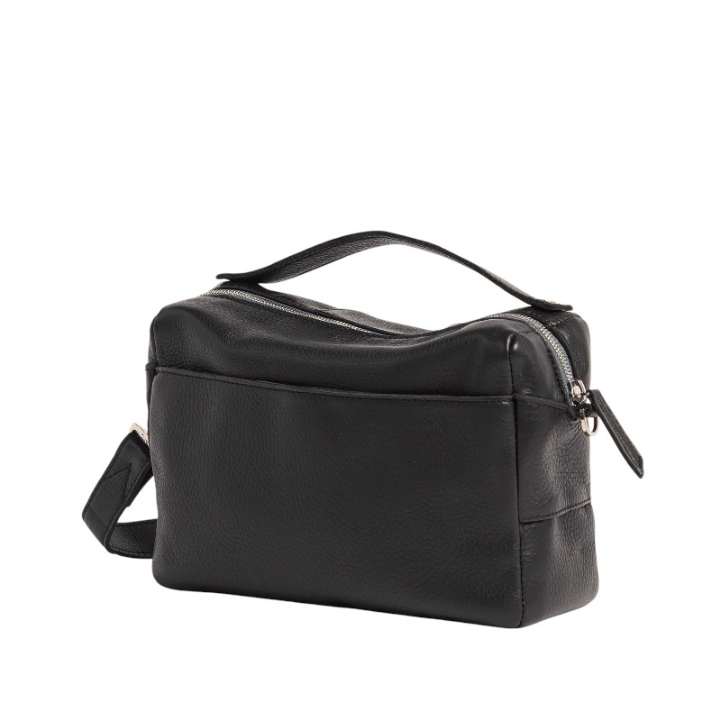 Hammitt Evan Medium Crossbody, Black Weave and Silver Hardware