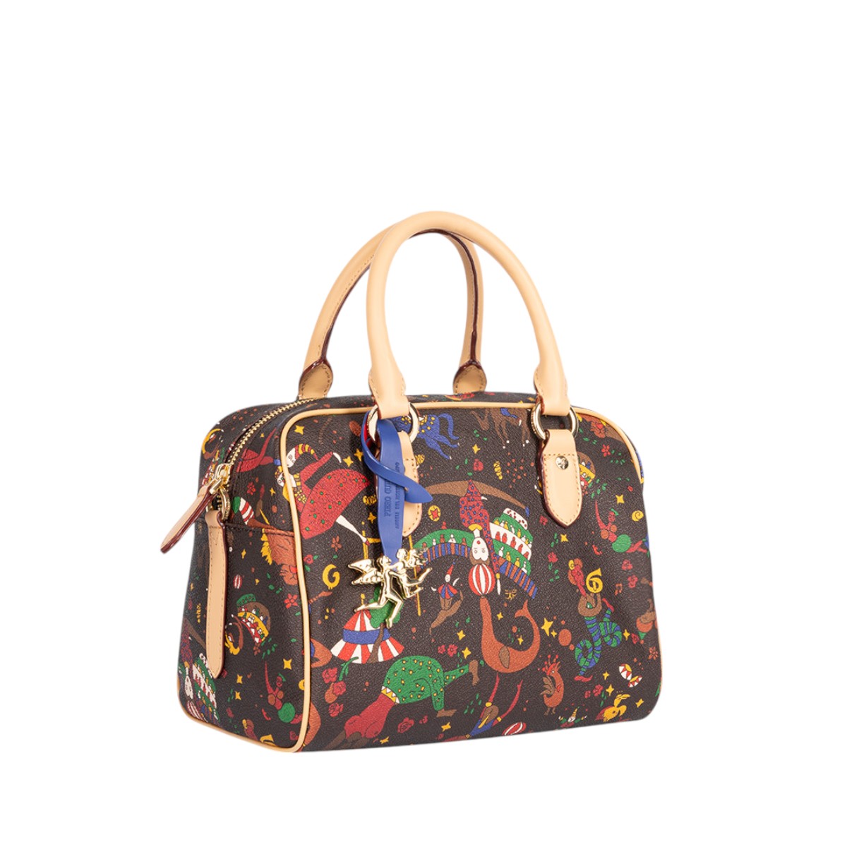 Piero Guidi Magic Circus Nina Bauletto Satchel Top Handle Bag, Brown