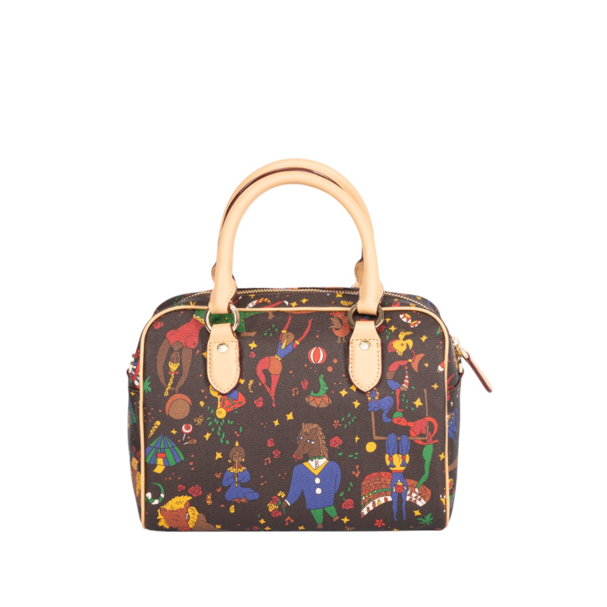 Piero Guidi Magic Circus Nina Bauletto Satchel Top Handle Bag, Brown