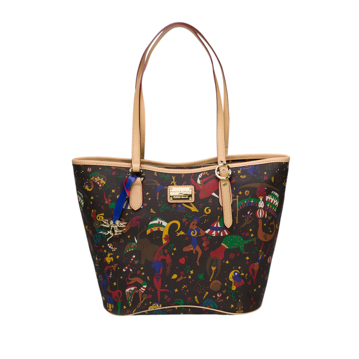 Piero Guidi Magic Circus Large Shopping Tote Bag, Brown