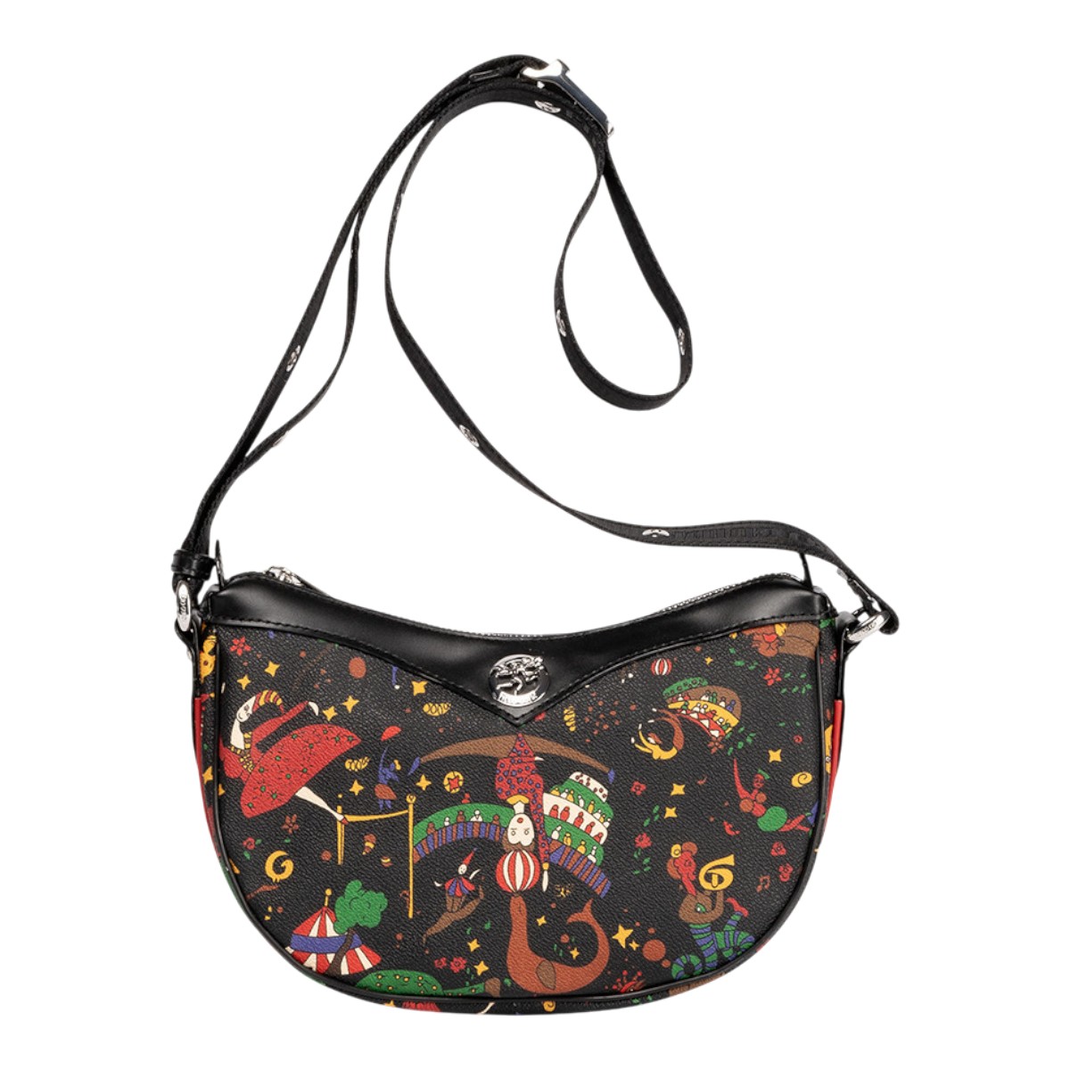 Piero Guidi Magic Circus Fiamma Tracolla Sling Bag, Black
