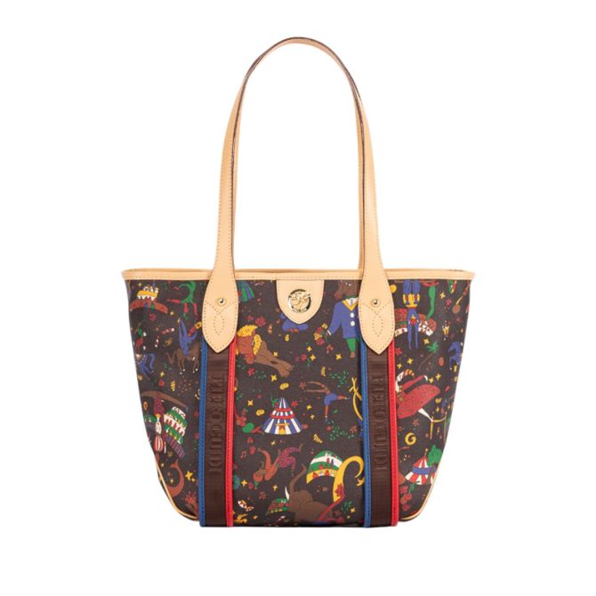 Piero Guidi Magic Circus Ginevra Shopping Bag Tote, Brown