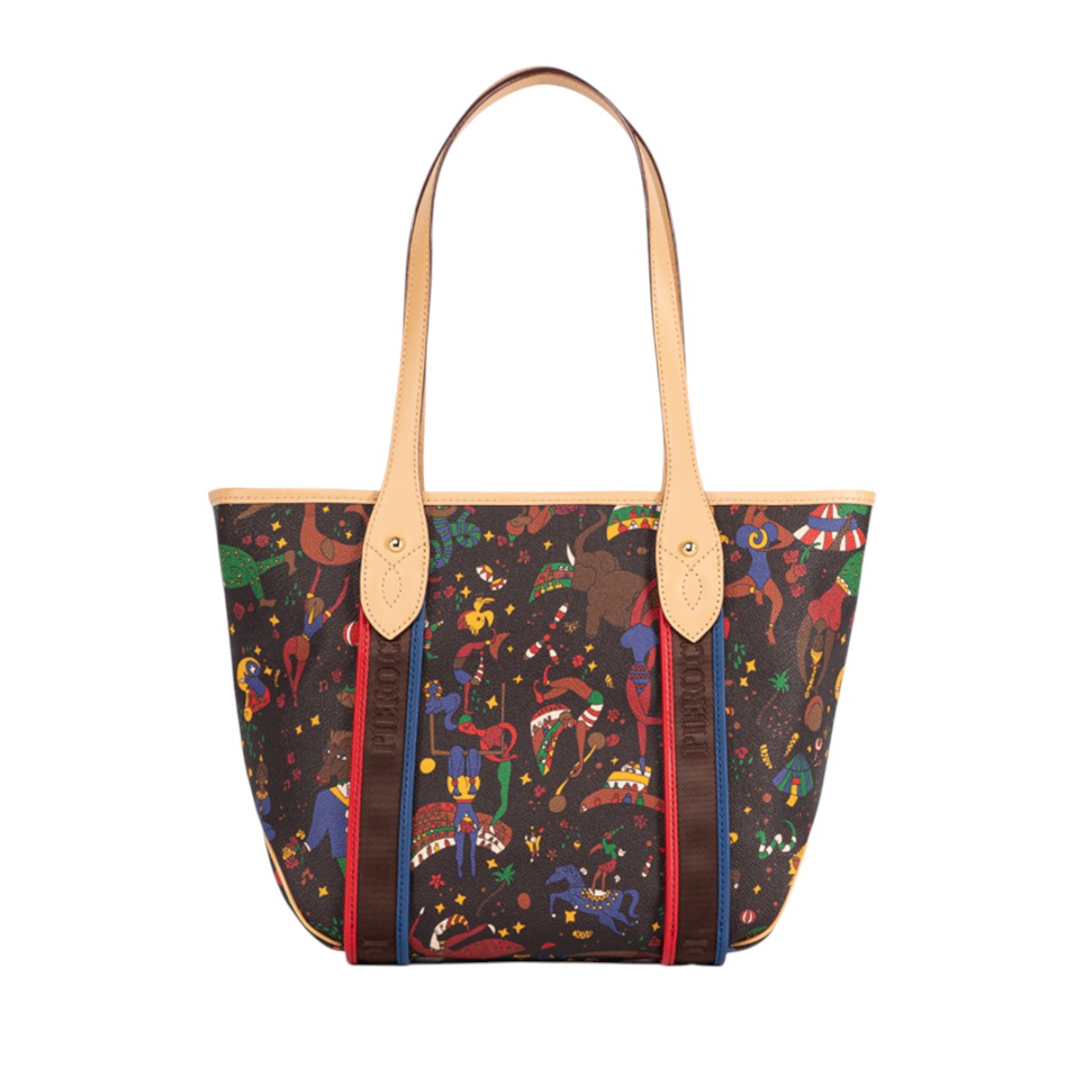 Piero Guidi Magic Circus Ginevra Shopping Bag Tote, Brown
