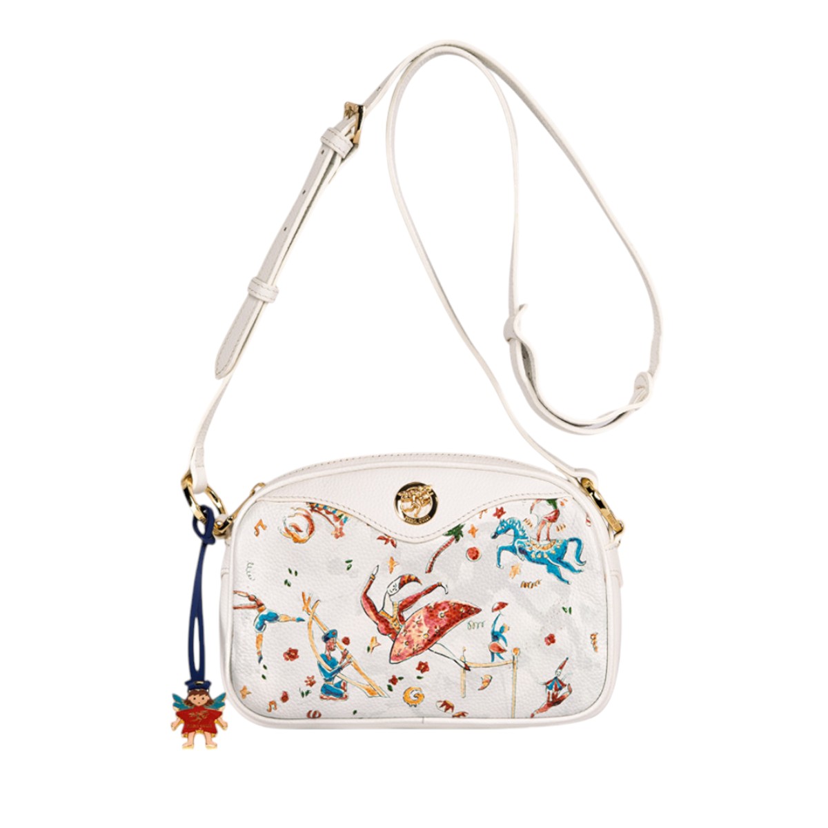 Piero Guidi Magic Circus Fiorella Tracolla Sling Bag, White