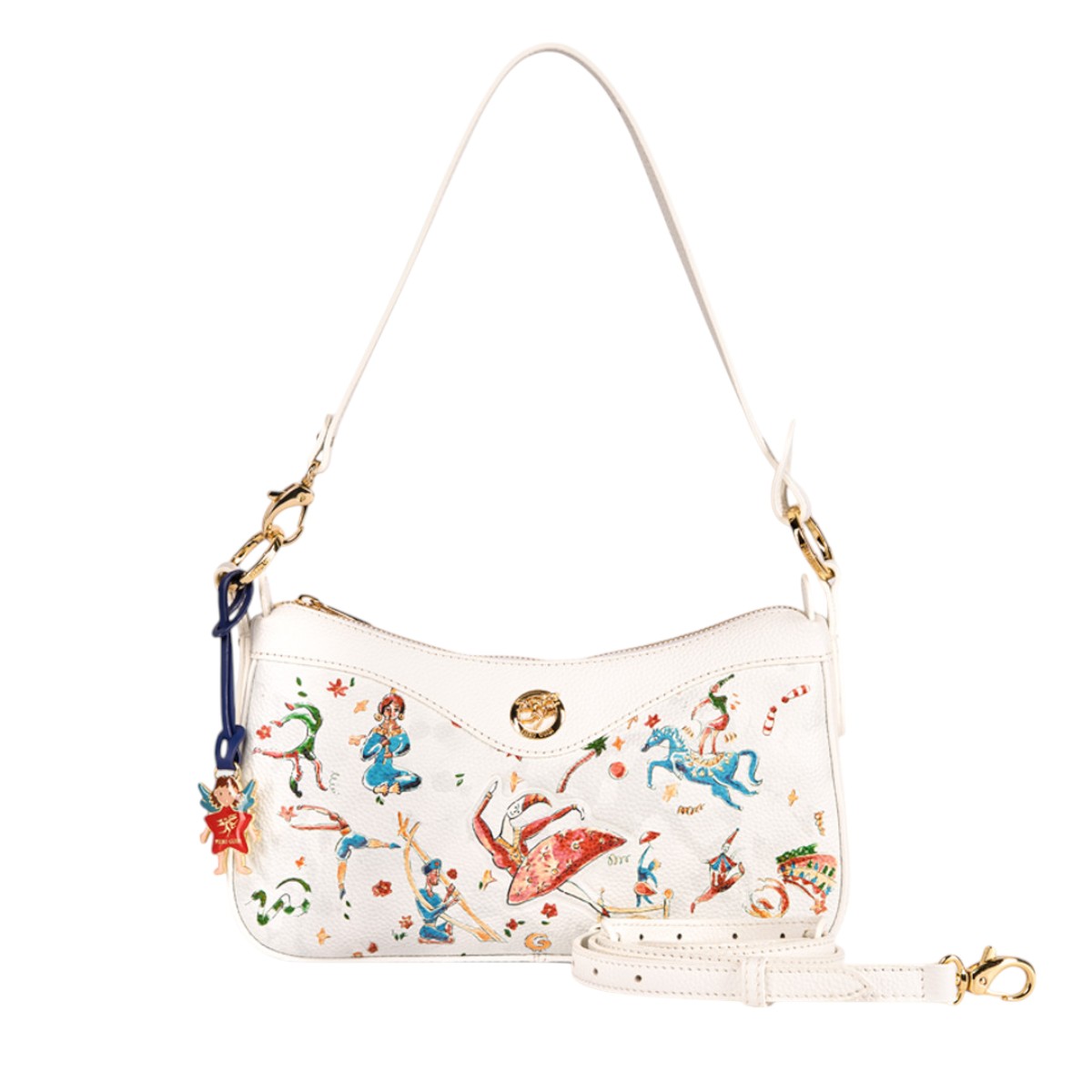 Piero Guidi Magic Circus Giordana Tracolla Sling Bag, White