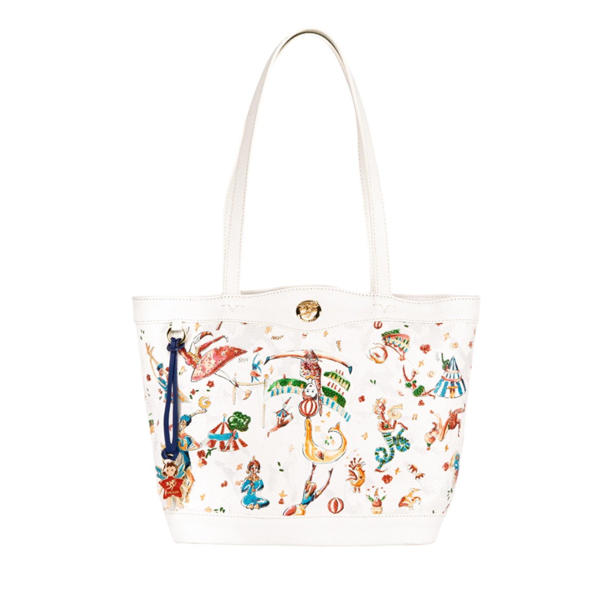 Piero Guidi Magic Circus Ludovica Large Shopping Bag Tote, White