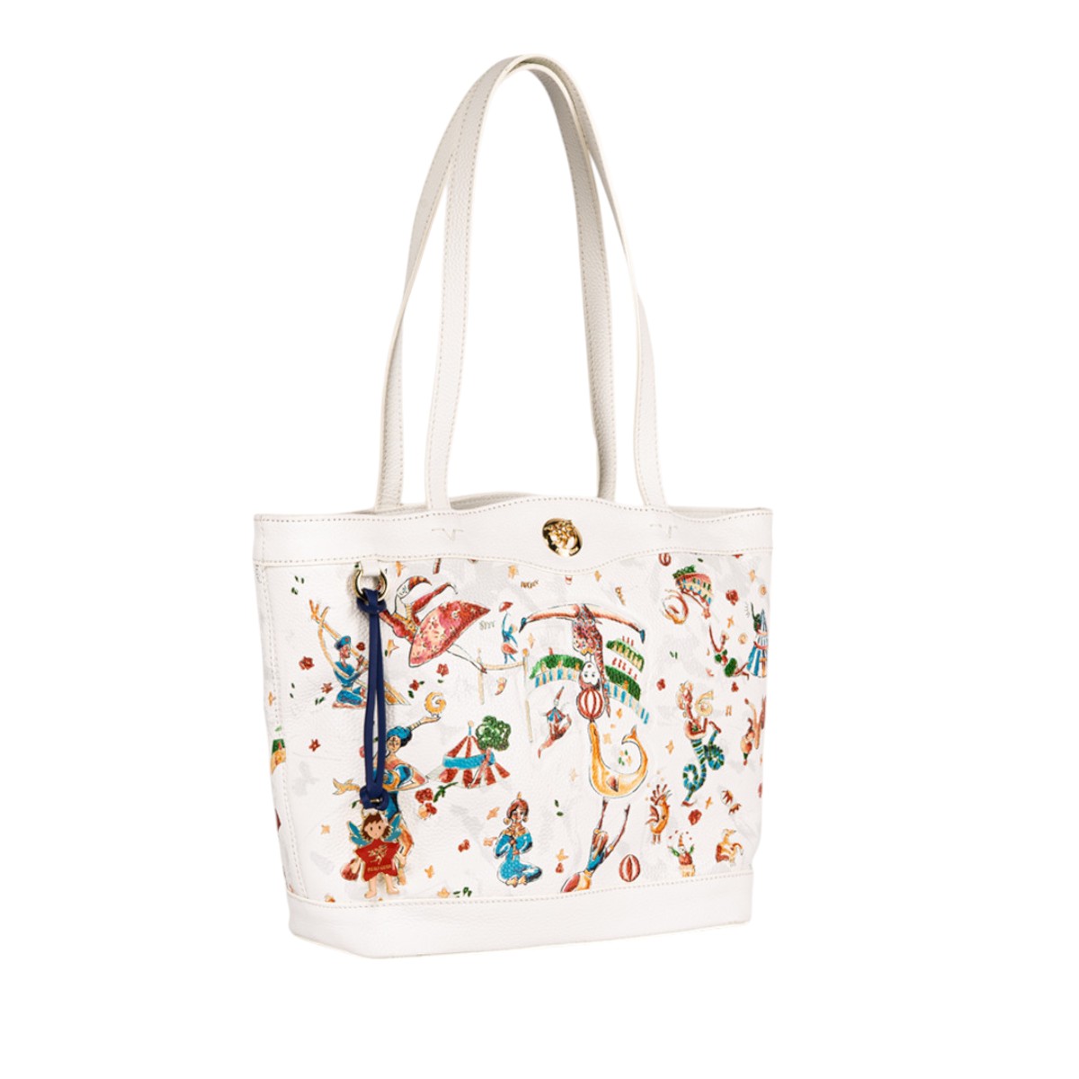 Piero Guidi Magic Circus Ludovica Large Shopping Bag Tote, White