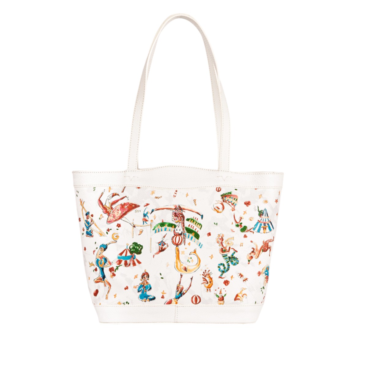 Piero Guidi Magic Circus Ludovica Large Shopping Bag Tote, White