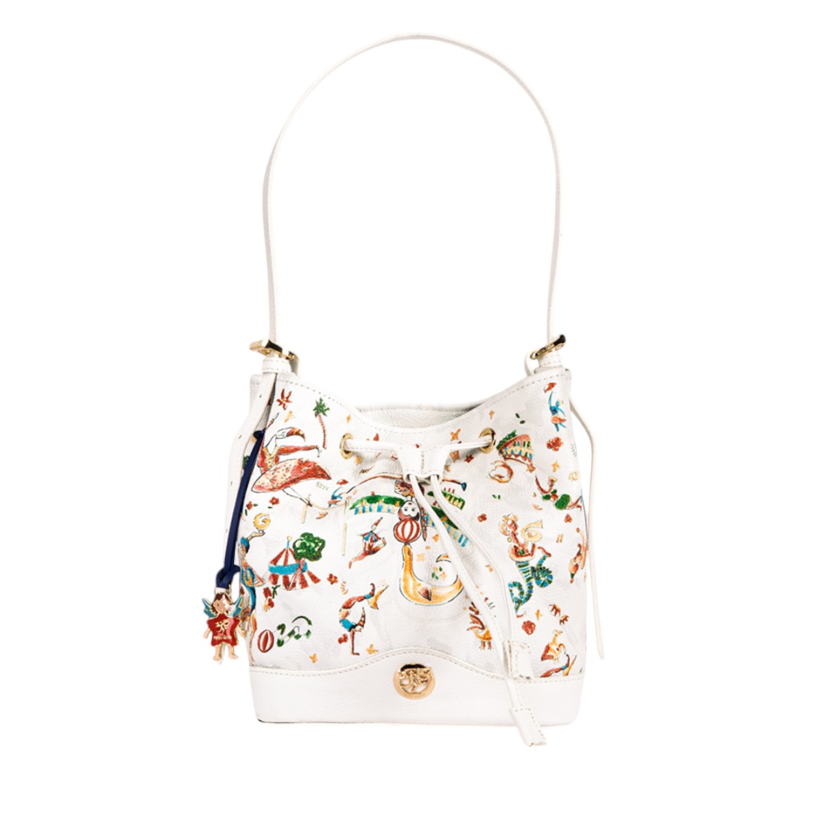 Piero Guidi Magic Circus Carola Secchiello Bucket Bag, White