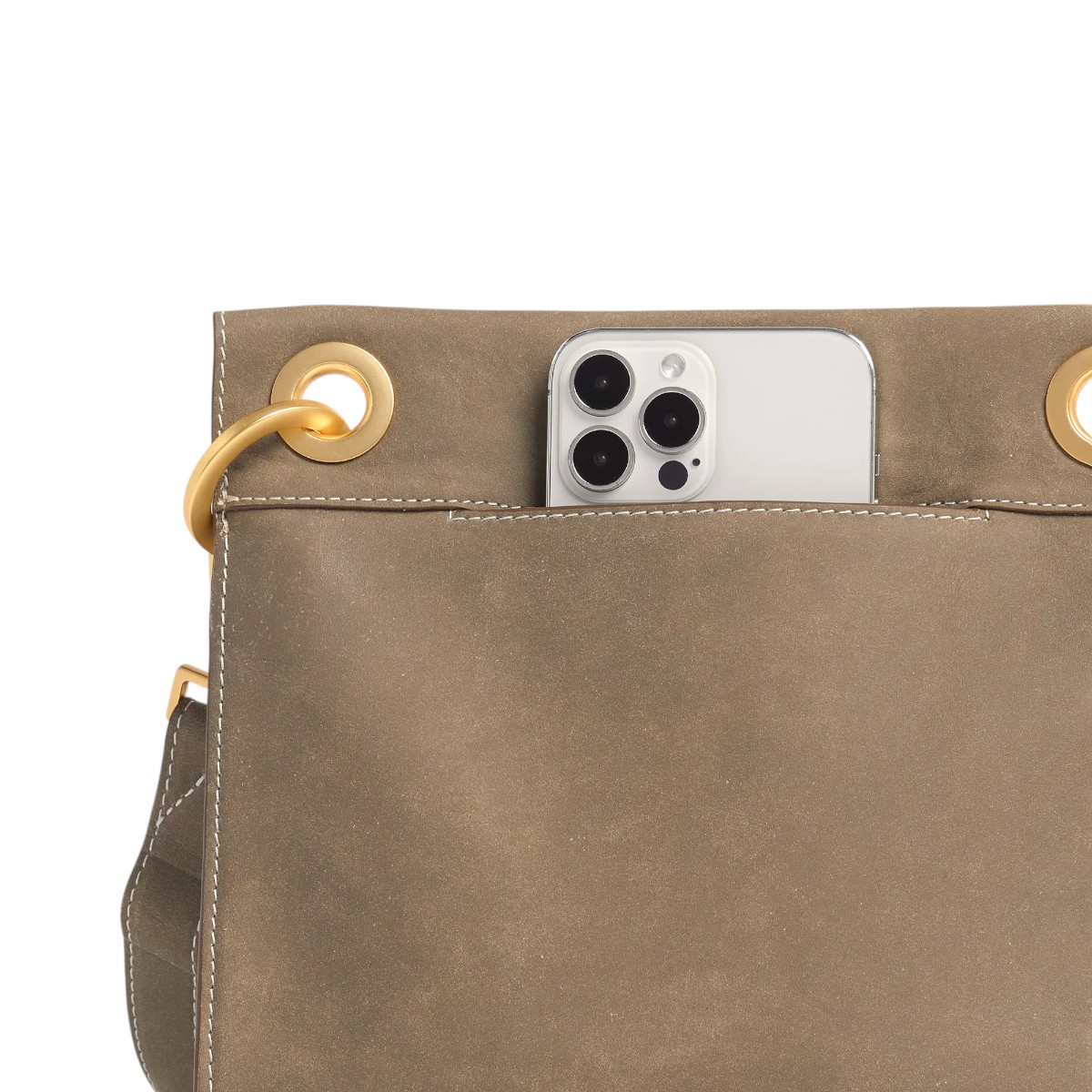 Hammitt Medium Tony Crossbody Bag, Pewter Raffia and Brushed Yellow Gold Hardware