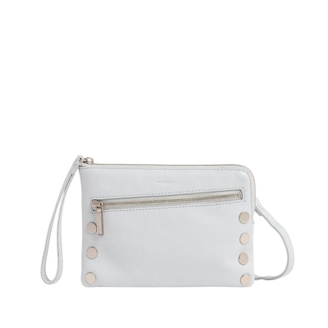 Hammitt Small Nash Crossbody Bag, Bluebird and Brushed Silver Hardware
