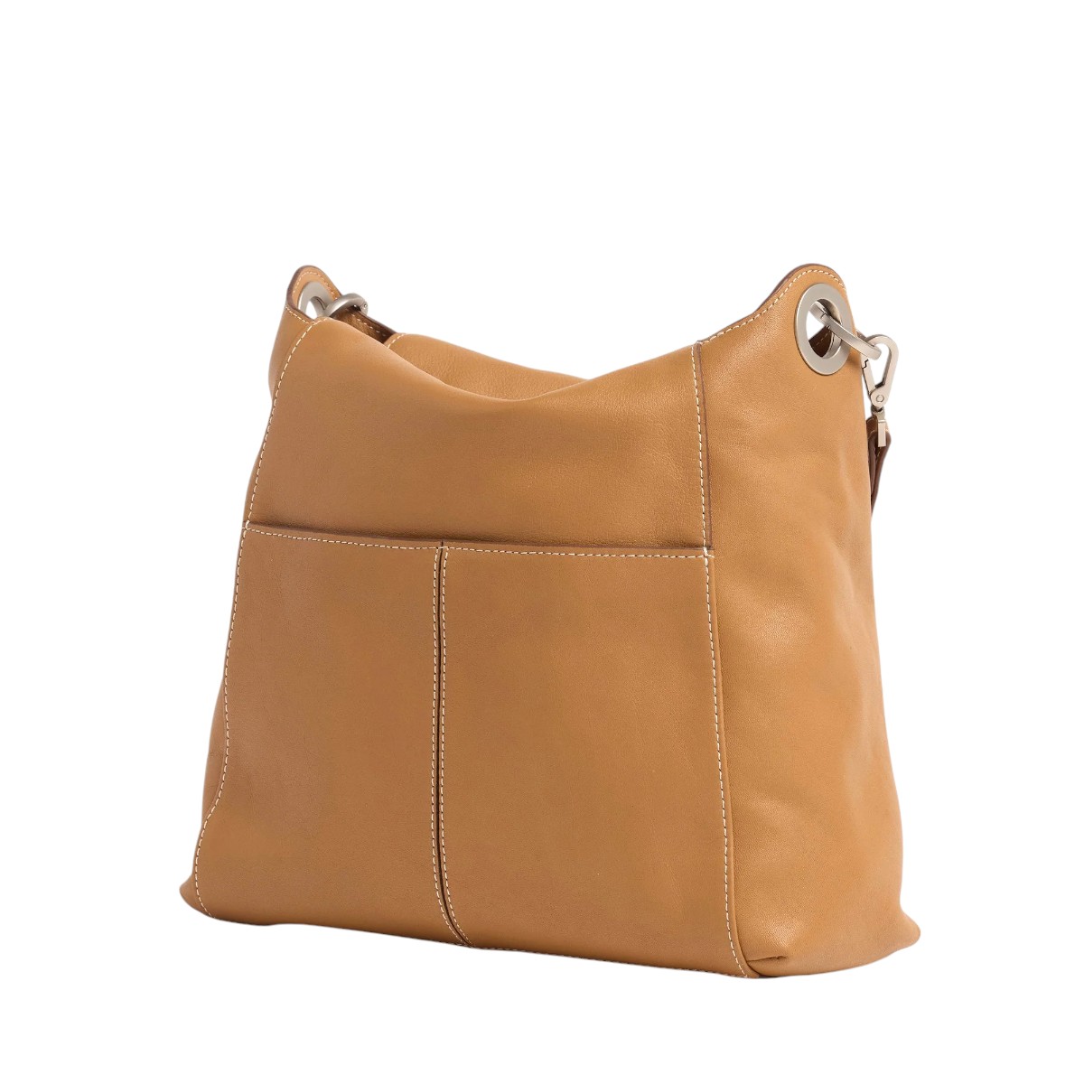 Hammitt Large Bryant Shoulder Bag, Oak Edge and Brushed Silver Hardware