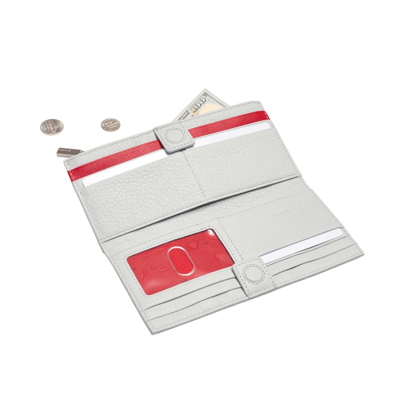 Hammitt 110 North Wallet, Bluebird and Brushed Silver Hardware